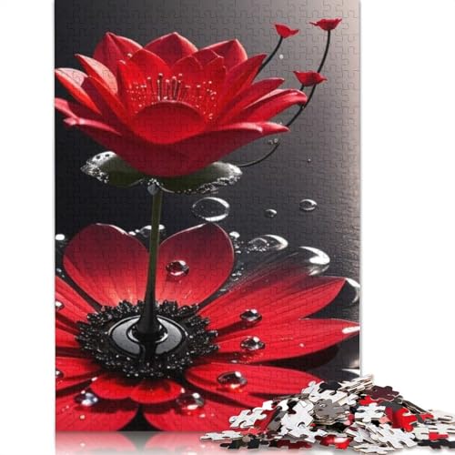 Puzzle für Erwachsene, 1000 Teile, Kunstblumen, Holzpuzzles für Erwachsene, nachhaltige Puzzlespiele, 1000 Stück (75 x 50 cm) von TBDUEPS