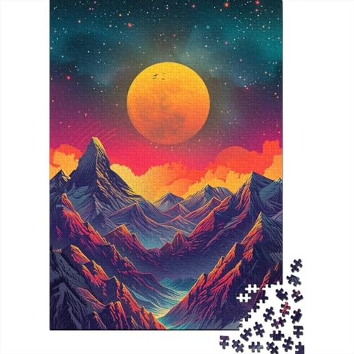 Puzzle für Erwachsene, 1000 Teile, Psychedelic Mountains, Puzzle, Puzzles für Erwachsene, Lernspiel, Herausforderungsspielzeug, 1000 Teile (38 x 26 cm) von TBDUEPS