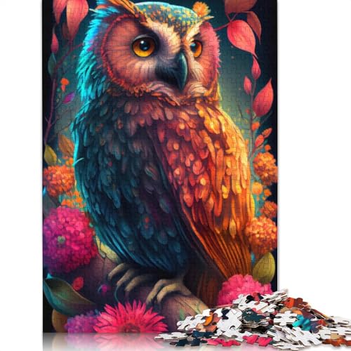 Puzzle für Erwachsene, 1000 Teile, Tierkunst, Eule, Holzpuzzle für Erwachsene, Lernspiel, Herausforderungsspielzeug, 1000 Teile (75 x 50 cm) von TBDUEPS