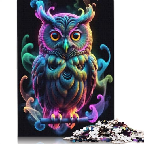 Puzzle für Erwachsene, 1000 Teile, Tierkunst, Eule, Holzpuzzle für Erwachsene, Lernspiel, Herausforderungsspielzeug, 1000 Teile (75 x 50 cm) von TBDUEPS