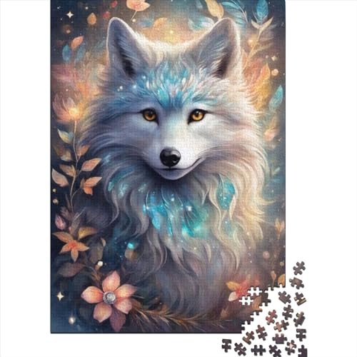 Puzzle für Erwachsene, 1000 Teile, Tierkunst, Fuchs, Holzpuzzle für Erwachsene und Jugendliche, Heimdekoration, Puzzlespielzeug, 1000 Teile (38 x 26 cm) von TBDUEPS
