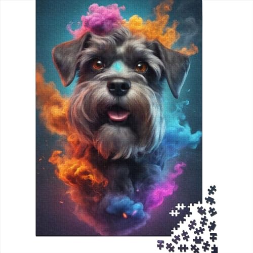 Puzzle für Erwachsene, 1000 Teile, Tierkunst, Hund, Holzpuzzle für Erwachsene, Lernspiel, Herausforderungsspielzeug, 1000 Teile (38 x 26 cm) von TBDUEPS