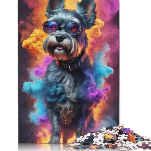 Puzzle für Erwachsene, 1000 Teile, Tierkunst, Hund, Holzpuzzle für Erwachsene, Lernspiel, Herausforderungsspielzeug, 1000 Teile (75 x 50 cm) von TBDUEPS