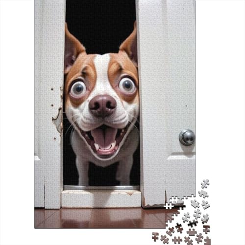 Puzzle für Erwachsene, 1000 Teile, Tierkunst, Hunde-Puzzle, Puzzle für Erwachsene, Lernspiel, Herausforderungsspielzeug, 1000 Teile (38 x 26 cm) von TBDUEPS