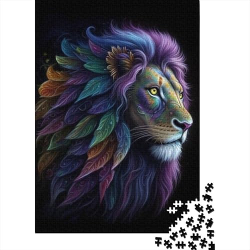 Puzzle für Erwachsene, 1000 Teile, Tierkunst, Löwen-Puzzle, Puzzles für Erwachsene, Lernspiel, Herausforderungsspielzeug, 1000 Teile (38 x 26 cm) von TBDUEPS