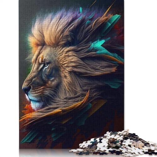 Puzzle für Erwachsene, 1000 Teile, Tierkunst, Löwen-Puzzle, Puzzles für Erwachsene, Lernspiel, Herausforderungsspielzeug, 1000 Teile (75 x 50 cm) von TBDUEPS