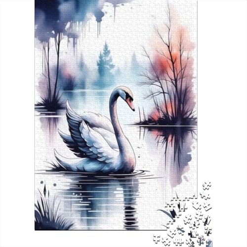 Puzzle für Erwachsene, 1000 Teile, Tierkunst, Vogel, Holzpuzzle für Erwachsene, Lernspiel, Herausforderungsspielzeug, 1000 Teile (38 x 26 cm) von TBDUEPS