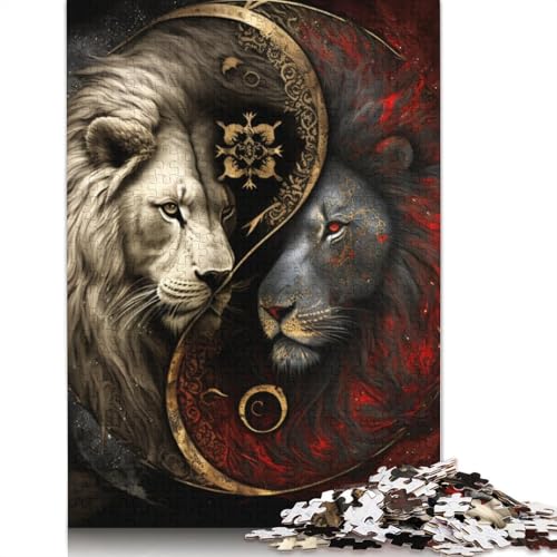 Puzzle für Erwachsene, 1000 Teile, Yin-Yang-Kunst, Holzpuzzle für Erwachsene, Lernspiel, Herausforderungsspielzeug, 1000 Teile (75 x 50 cm) von TBDUEPS