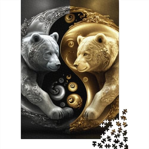 Puzzle für Erwachsene, 1000 Teile, Yin-Yang-Kunst-Puzzle, Puzzles für Erwachsene, Lernspiel, Herausforderungsspielzeug, 1000 Teile (38 x 26 cm) von TBDUEPS
