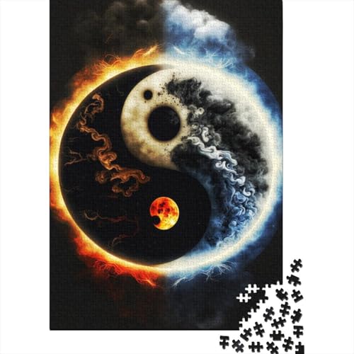 Puzzle für Erwachsene, 1000 Teile, Yin und Yang, Holzpuzzles für Erwachsene, nachhaltige Puzzlespiele, 1000 Stück (38 x 26 cm) von TBDUEPS