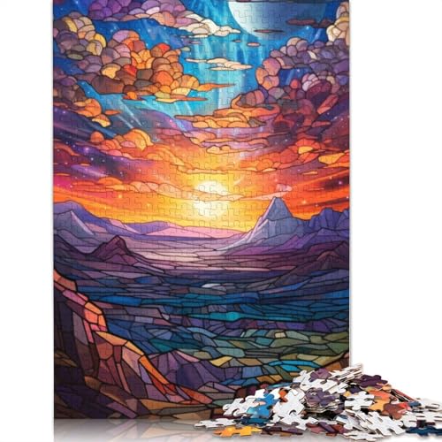 Puzzle für Erwachsene, 1000 Teile, bunter Sommerabend-Sonnenuntergang, Holzpuzzle für Erwachsene und Jugendliche, Heimdekoration, Puzzlespielzeug, 1000 Teile (75 x 50 cm) von TBDUEPS