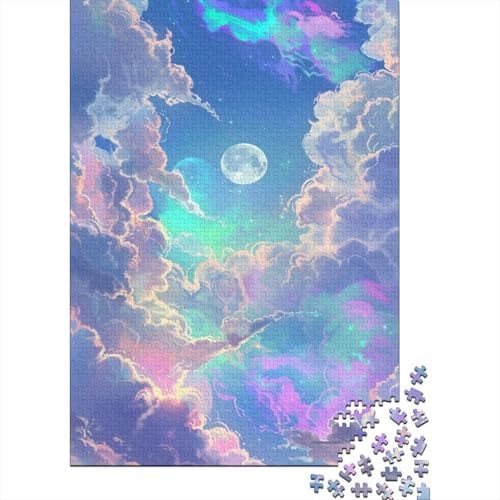 Puzzle für Erwachsene, Anime, Bunte Wolken, Puzzles für Erwachsene, Lernspiel, Herausforderungsspielzeug, 1000 Teile (38 x 26 cm) von TBDUEPS