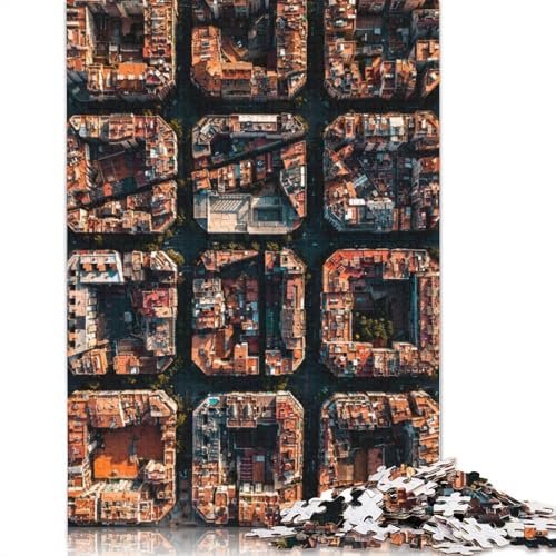 Puzzle für Erwachsene, Barcelona-Puzzle, Holzpuzzles, Puzzles für Erwachsene, Lernspiel, Herausforderungsspielzeug, 1000 Teile (75 x 50 cm) von TBDUEPS