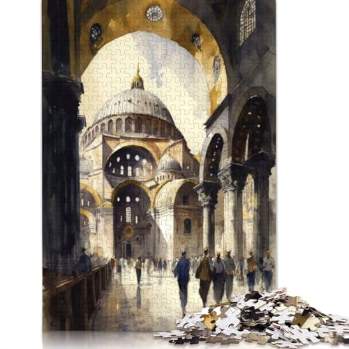Puzzle für Erwachsene, Die Hagia Sophia Istanbul, Puzzle für Erwachsene, Lernspiel, Herausforderungsspielzeug, 1000 Teile (75 x 50 cm) von TBDUEPS
