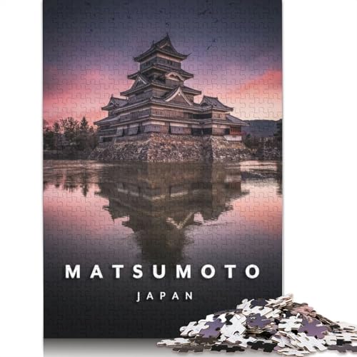 Puzzle für Erwachsene, Frozen Matsumoto Castle, Puzzle für Erwachsene, Lernspiel, Herausforderungsspielzeug, 1000 Teile (75 x 50 cm) von TBDUEPS