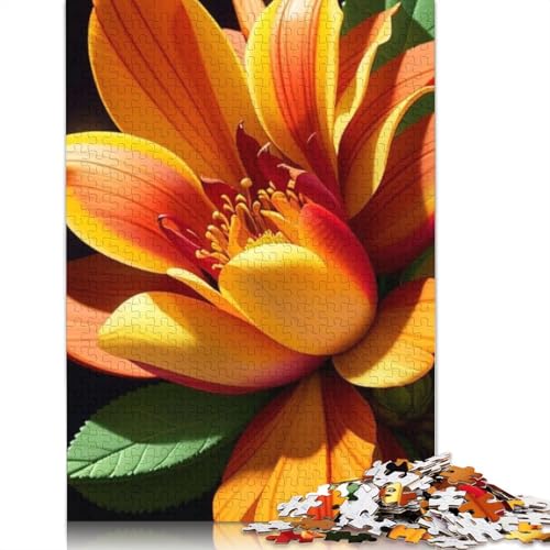 Puzzle für Erwachsene, Kunstblumen, Holzpuzzles für Teenager, Geschenke, Heimdekoration, Puzzlespielzeug, 1000 Teile (75 x 50 cm) von TBDUEPS