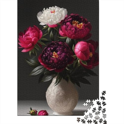 Puzzle für Erwachsene, Kunstblumen, Puzzles für Erwachsene, Lernspiel, Herausforderungsspielzeug, 1000 Teile (38 x 26 cm) von TBDUEPS