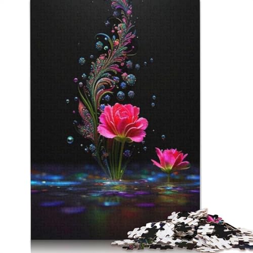 Puzzle für Erwachsene, Kunstblumen, Puzzles für Erwachsene, Lernspiel, Herausforderungsspielzeug, 1000 Teile (75 x 50 cm) von TBDUEPS
