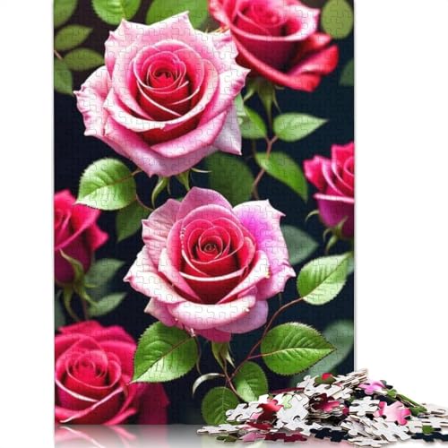 Puzzle für Erwachsene, Kunstblumen, Puzzles für Erwachsene, Lernspiel, Herausforderungsspielzeug, 1000 Teile (75 x 50 cm) von TBDUEPS
