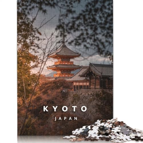 Puzzle für Erwachsene, Kyoto Kiomizu Dera, Puzzle für Erwachsene, Lernspiel, Herausforderungsspielzeug, 1000 Teile (75 x 50 cm) von TBDUEPS