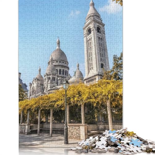 Puzzle für Erwachsene, Montmartre im Herbst, Poster, Puzzle für Erwachsene, Lernspiel, Herausforderungsspielzeug, 1000 Teile (75 x 50 cm) von TBDUEPS