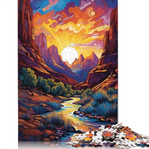 Puzzle für Erwachsene, Sommerabend in Zion, 1500-teiliges Puzzle für Erwachsene, Lernspiel, Herausforderungsspielzeug, 1500 Teile (85 x 57 cm) von TBDUEPS
