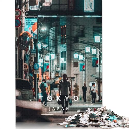 Puzzle für Erwachsene, Straßen von Tokio, 520-teiliges Puzzle für Erwachsene, Lernspiel, Herausforderungsspielzeug, 520 Teile (52 x 38 cm) von TBDUEPS