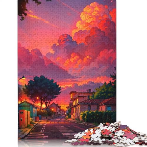 Puzzle für Erwachsene, Suburbian Dusk, Puzzle für Erwachsene, Lernspiel, Herausforderungsspielzeug, 1500 Teile (85 x 57 cm) von TBDUEPS