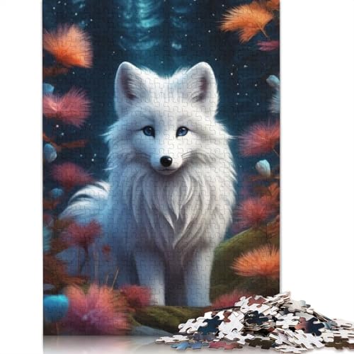 Puzzle für Erwachsene, Tierkunst, Fuchs, Holzpuzzle für Teenager, Geschenke, Heimdekoration, Puzzlespielzeug, 1000 Teile (75 x 50 cm) von TBDUEPS