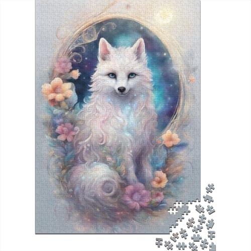 Puzzle für Erwachsene, Tierkunst, Fuchs, Puzzles für Erwachsene, Lernspiel, Herausforderungsspielzeug, 1000 Teile (38 x 26 cm) von TBDUEPS