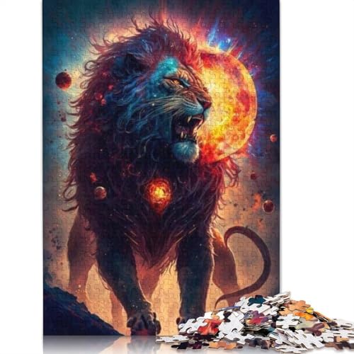 Puzzle für Erwachsene, Tierkunst, Löwe, Puzzles für Erwachsene, Lernspiel, Herausforderungsspielzeug, 1000 Teile (75 x 50 cm) von TBDUEPS