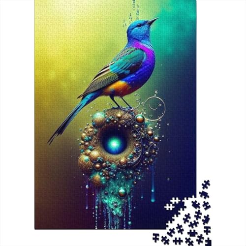 Puzzle für Erwachsene, Tierkunst, Vogel, Holzpuzzle für Teenager, Geschenke, Heimdekoration, Puzzlespielzeug, 1000 Teile (38 x 26 cm) von TBDUEPS
