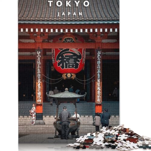 Puzzle für Erwachsene, Tokyo Asakusa Pray, Puzzles für Erwachsene, Lernspiel, Herausforderungsspielzeug, 520 Teile (52 x 38 cm) von TBDUEPS