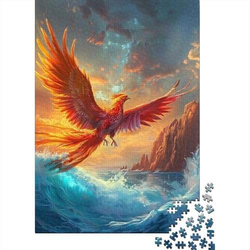 Puzzle für Erwachsene, Vogel Phönix, Puzzle für Erwachsene, Lernspiel, Herausforderungsspielzeug, 1000 Teile (38 x 26 cm) von TBDUEPS
