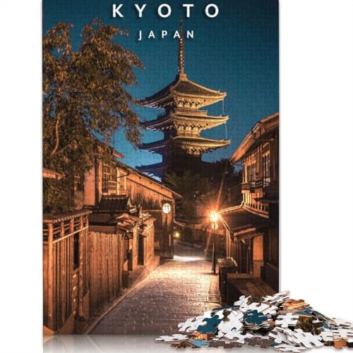 Puzzle für Erwachsene, Yasaka-Pagodennacht, Puzzle für Erwachsene, Lernspiel, Herausforderungsspielzeug, 1000 Teile (75 x 50 cm) von TBDUEPS