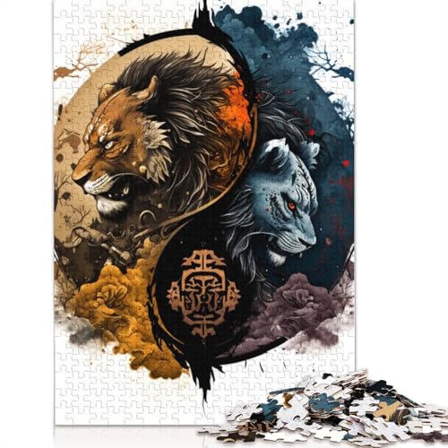 Puzzle für Erwachsene, Yin-Yang-Kunst, Puzzles für Erwachsene, Lernspiel, Herausforderungsspielzeug, 1000 Teile (75 x 50 cm) von TBDUEPS