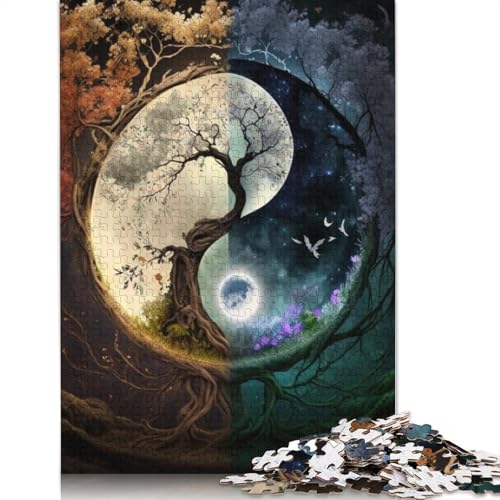 Puzzle für Erwachsene, Yin-Yang-Kunst, Puzzles für Erwachsene, Lernspiel, Herausforderungsspielzeug, 1000 Teile (75 x 50 cm) von TBDUEPS