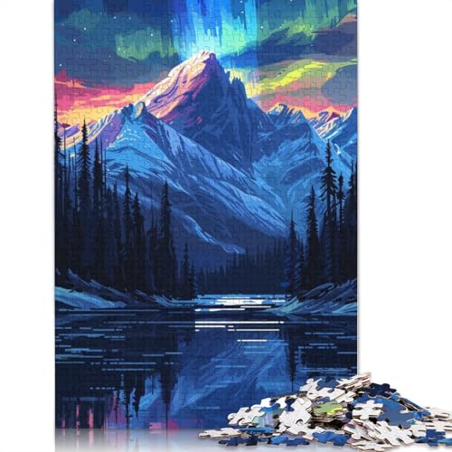 Puzzle für Erwachsene, wunderschöne Aurora Borealis-Puzzles für Erwachsene, Lernspiel, Herausforderungsspielzeug, 1000 Teile (75 x 50 cm) von TBDUEPS