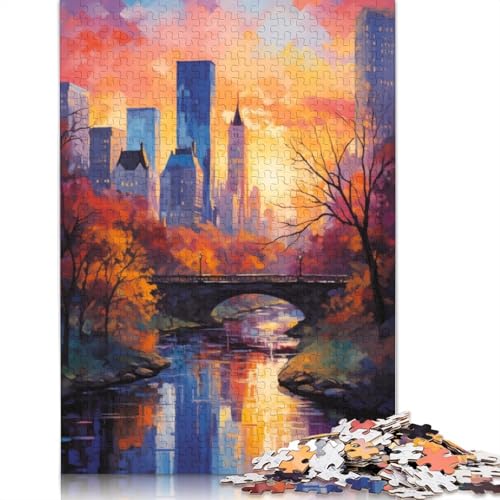 Puzzle für Erwachsene und Jugendliche, Central Park im Herbst, Puzzle für Erwachsene, Familienspiel für Erwachsene und Jugendliche, 520 Teile (52 x 38 cm) von TBDUEPS