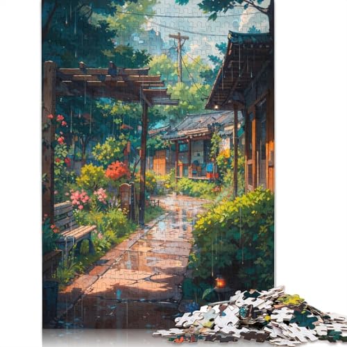 Puzzle für Erwachsene und Jugendliche, Dorfregen, Holzpuzzle für Erwachsene, Teenager-Geschenk, 1000 Teile (75 x 50 cm) von TBDUEPS