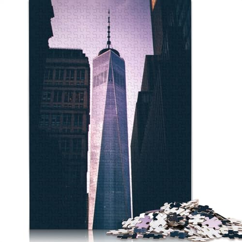 Puzzle für Erwachsene und Jugendliche, Freedom Tower, Holzpuzzle für Erwachsene, Teenager-Geschenk, 520 Teile (52 x 38 cm) von TBDUEPS