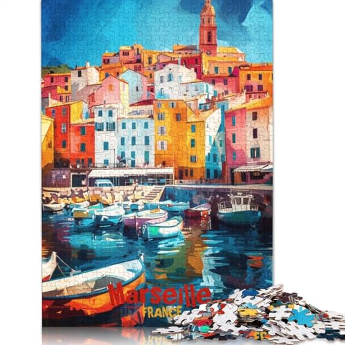 Puzzle für Erwachsene und Jugendliche, Marseille-Kunstposter, Holzpuzzles für Erwachsene, Teenager-Geschenk, 1500 Teile (85 x 57 cm) von TBDUEPS