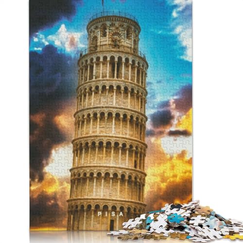 Puzzle für Erwachsene und Jugendliche, Pisa, Holzpuzzle, Puzzle für Erwachsene, ab 14 Jahren, 1000 Teile (75 x 50 cm) von TBDUEPS