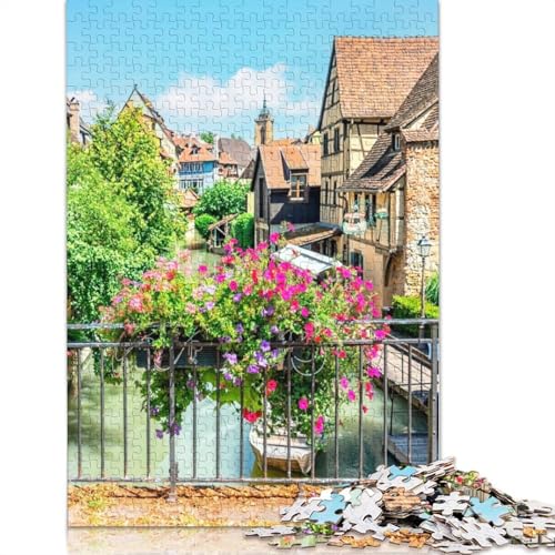 Puzzle für Erwachsene und Jugendliche, Romantisches Colmar-Poster, Holzpuzzle für Erwachsene, Teenager-Geschenk, 1000 Teile (75 x 50 cm) von TBDUEPS