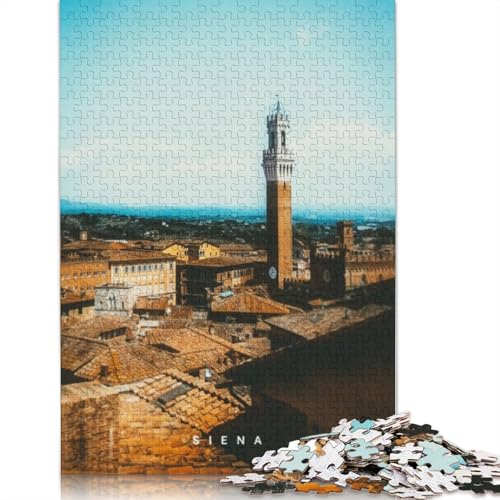 Puzzle für Erwachsene und Jugendliche, Siena-Holz, Puzzles für Erwachsene, Teenager-Geschenk, 520 Teile (52 x 38 cm) von TBDUEPS