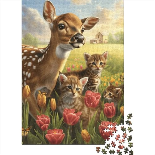 Puzzle mit Tiermotiven, Elch, 1000 Teile, für Erwachsene und Jugendliche ab 12 Jahren, 1000 Teile (38 x 26 cm) von TBDUEPS