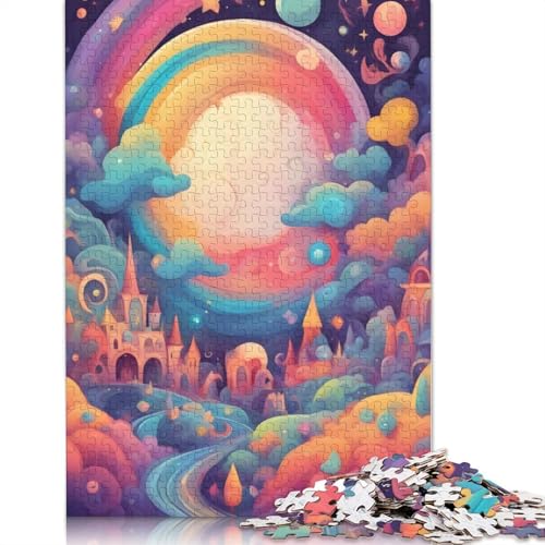 Rainbow Fantasy World Puzzles 1000 Teile Schwer Puzzle Spielzeug Pädagogisches Spiel Impossible Herausforderungsspielzeug Für Erwachsene Kinder 1000pcs (75x50cm) von TBDUEPS