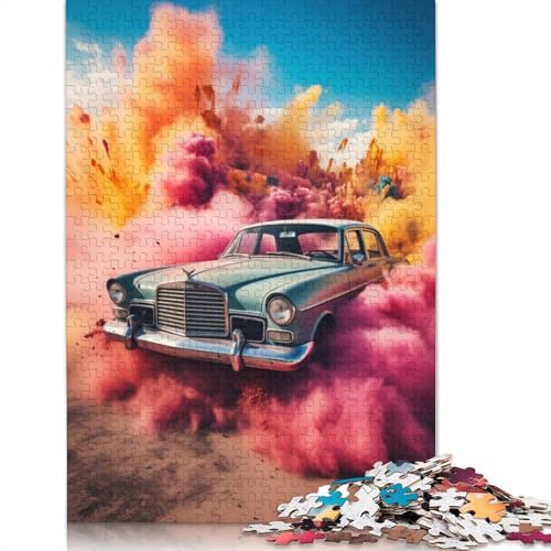 Retro Car Puzzles 1000 Teile Schwer Puzzle Spielzeug Lernspiel Impossible Herausforderung Spielzeug Für Erwachsene Und Kinder Ab 14 Jahren 1000pcs (75x50cm) von TBDUEPS