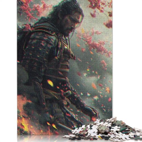 Retro Samurai Puzzle 1000-teilige Schwer Puzzle Spielzeug Pädagogisches Spiel Impossible Herausforderung Spielzeug Für Erwachsene Und Kinder Ab 14 Jahren 1000pcs (75x50cm) von TBDUEPS