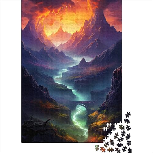 Riesige geschmolzene Landschaft Puzzle 1000 Teile für Erwachsene und Teenager ab 12 Jahren 1000 Stück (38 x 26 cm) von TBDUEPS